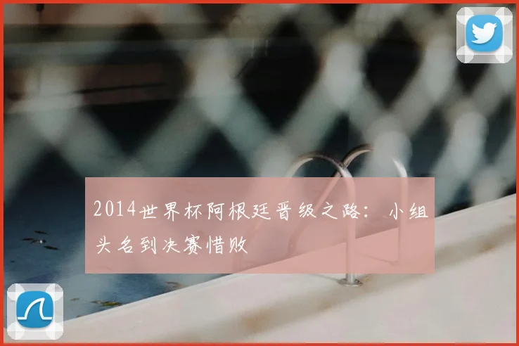 2014世界杯阿根廷晋级之路:小组头名到决赛惜败